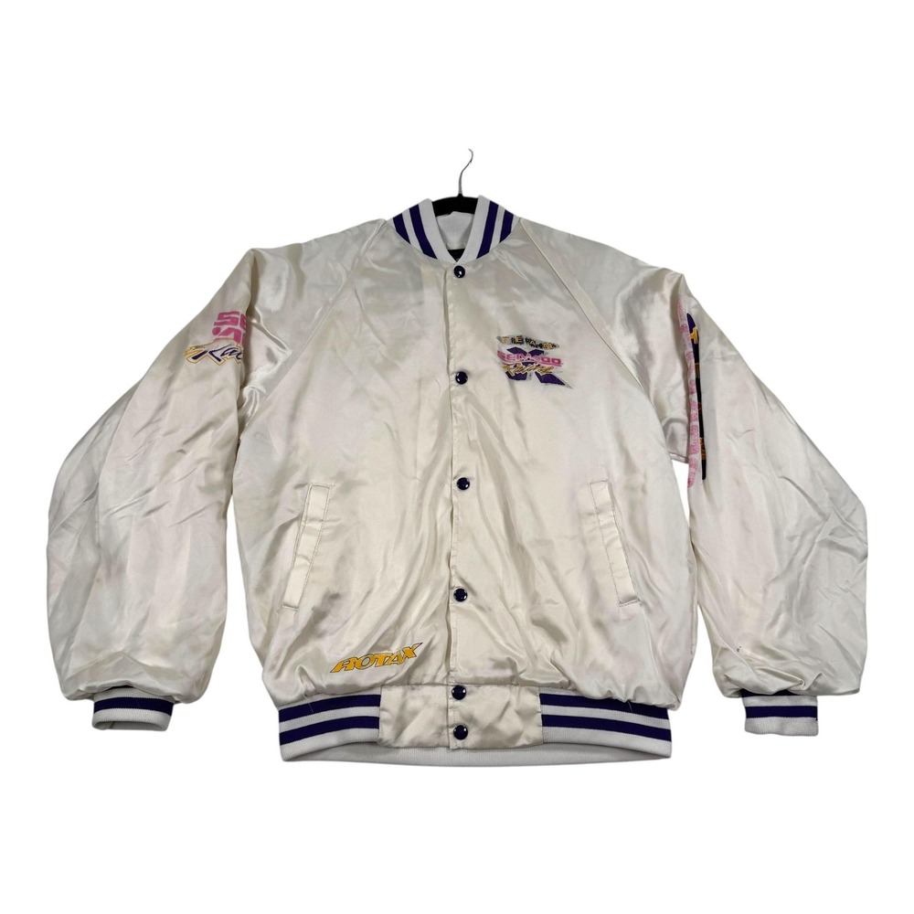 Vintage Team Sea Doo Racing Jacket Mens Medium White Purple Bomber 90s